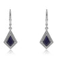 Pendientes de Plata con Zafiro Azul Australiano y Topacio Blanco
