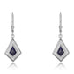 Pendientes de Plata con Zafiro Azul Australiano y Topacio Blanco