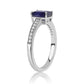 Anillo de Plata con Zafiro Azul Australiano y Topacio Blanco
