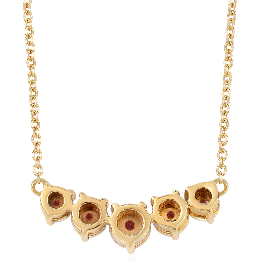 Collar de Plata Bañada en Oro con Diamante blanco 3 