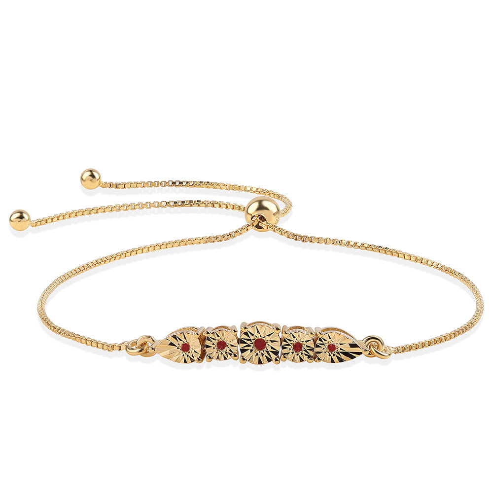 Pulsera de Plata Bañada en Oro con Diamante blanco 1 