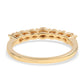 Anillo de Plata Bañada en Oro con Diamante Rojo y Diamante blanco