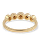 Anillo de Plata Bañada en Oro con Diamante Rojo y Diamante blanco