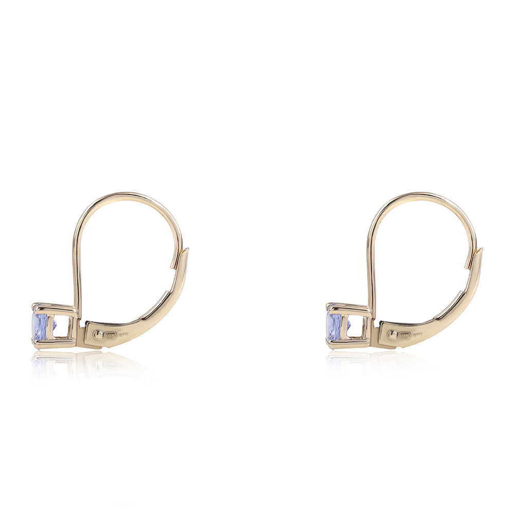 Pendientes de Oro 9K con Tanzanita AA