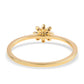 Anillo de Plata Bañada en Oro con Diamante Negro y Diamante blanco