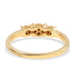 Anillo de Plata Bañada en Oro con Diamante Negro