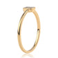 Anillo de Plata Bañada en Oro con Diamante Negro