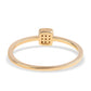 Anillo de Plata Bañada en Oro con Diamante Negro