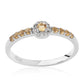 Anillo de Plata con AA Citrino de Brasil y Topacio Blanco