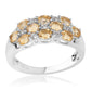 Anillo de Plata con AA Citrino de Brasil y Topacio Blanco