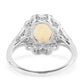 Anillo de Plata con AA Citrino de Brasil y Topacio Blanco