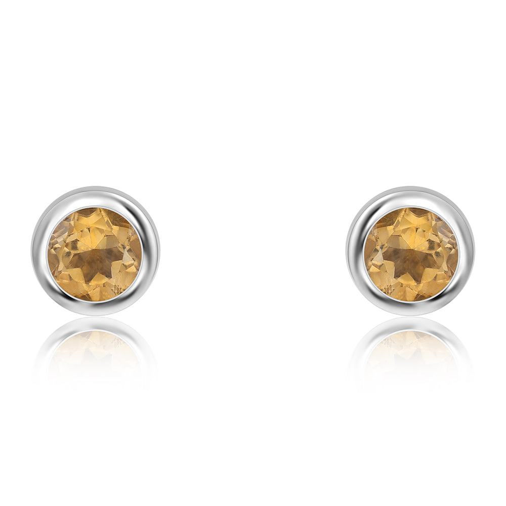 Pendientes de Plata con AA Citrino de Brasil 4 