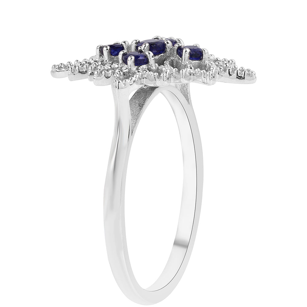 Anillo de Plata con Zafiro Azul Australiano