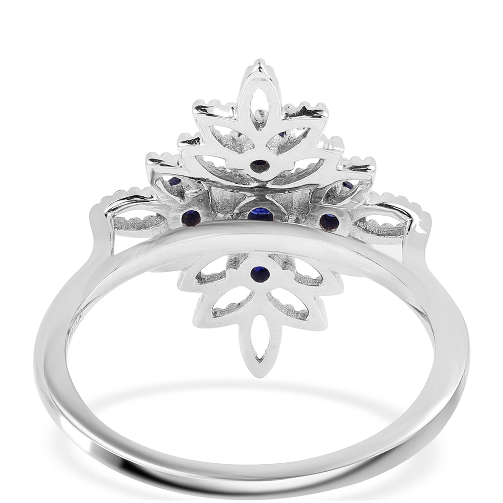 Anillo de Plata con Zafiro Azul Australiano 3 
