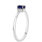 Anillo de Plata con Zafiro Azul Australiano y Topacio Blanco
