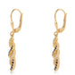 Pendientes de Plata Bañada en Oro con Diamante Negro y Diamante blanco
