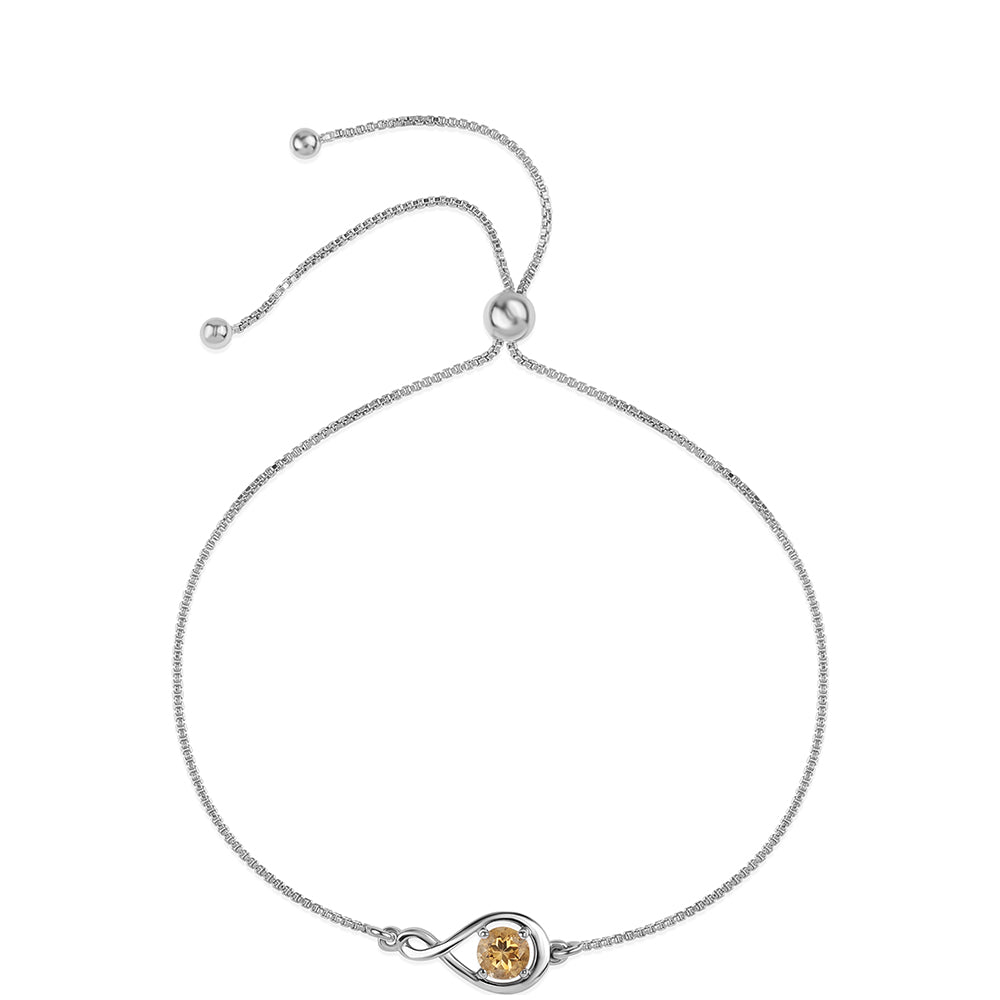 Pulsera de Plata con AA Citrino de Brasil