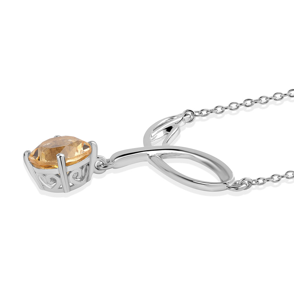 Collar de Plata con AA Citrino de Brasil 3 