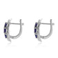 Pendientes de Plata con Zafiro Azul Australiano y Topacio Blanco