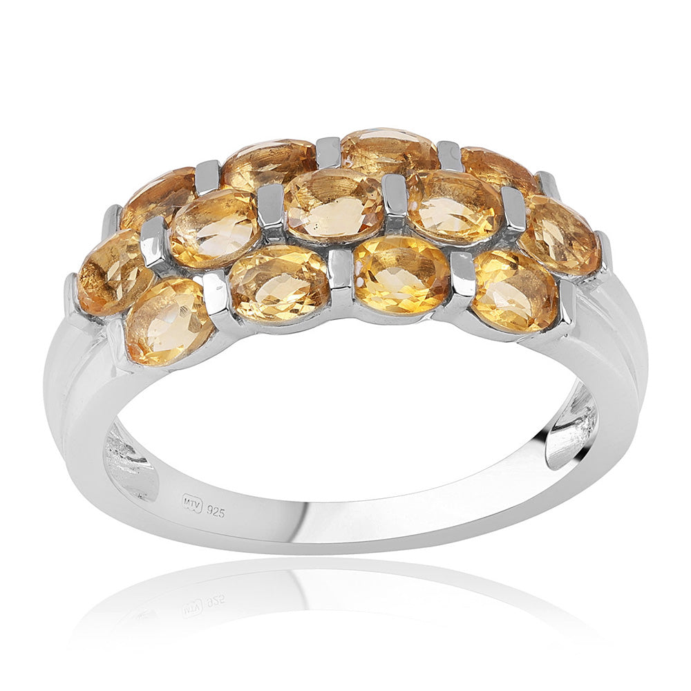 Anillo de Plata con AA Citrino de Brasil