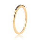 Anillo de Plata Bañada en Oro con Diamante Negro