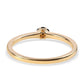Anillo de Plata Bañada en Oro con Diamante Negro y Diamante blanco