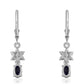 Pendientes de Plata con Zafiro Azul Australiano y Topacio Blanco