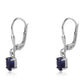 Pendientes de Plata con Zafiro Azul Australiano