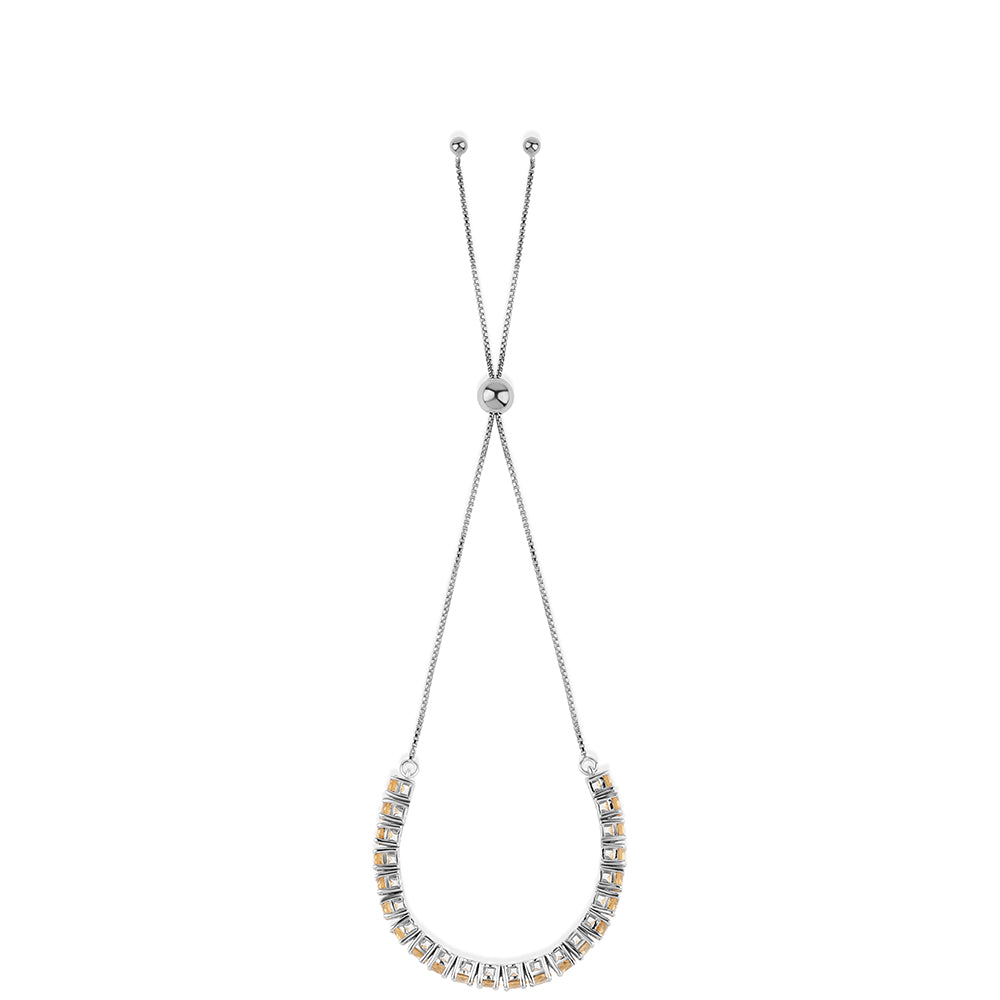 Pulsera de Plata con AA Citrino de Brasil 3 