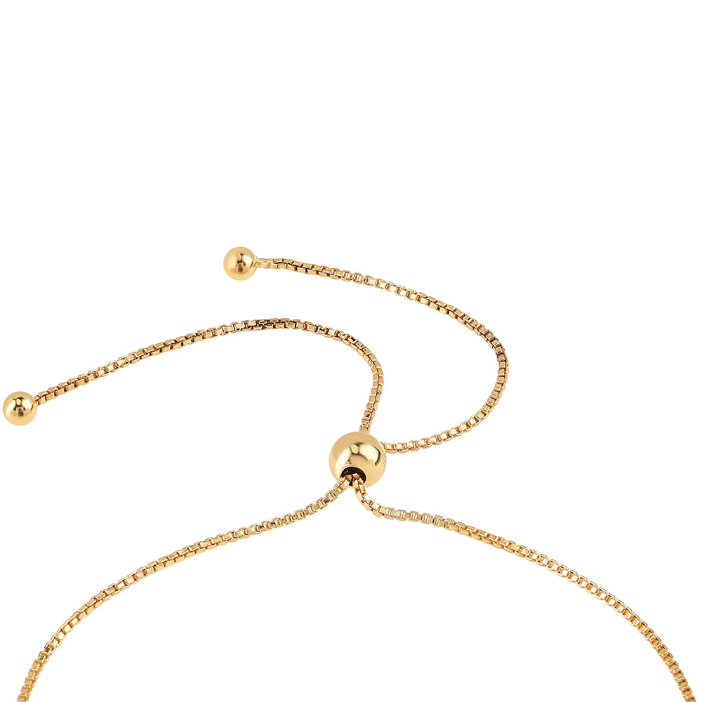 Pulsera de Plata Bañada en Oro con Diamante Negro 2 