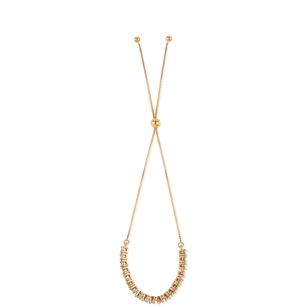 Pulsera de Plata Bañada en Oro con Diamante Negro