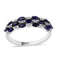 Anillo de Plata con Zafiro Azul Australiano y Topacio Blanco