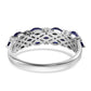 Anillo de Plata con Zafiro Azul Australiano y Topacio Blanco