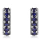 Pendientes de Plata con Zafiro Azul Australiano y Topacio Blanco