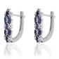 Pendientes de Plata con Zafiro Azul Australiano y Topacio Blanco