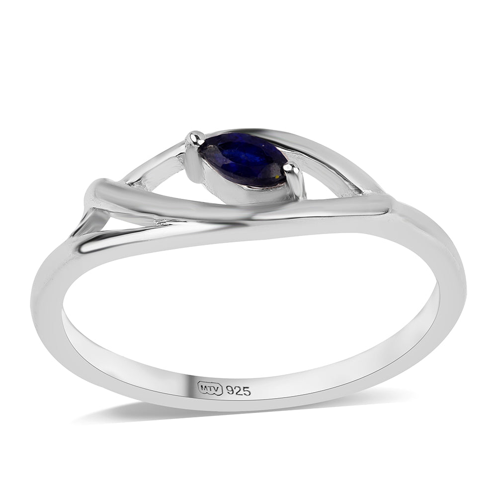 Anillo de Plata con Zafiro Azul Australiano 1 