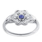 Anillo de Plata con Zafiro Azul Australiano y Topacio Blanco