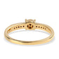Anillo de Plata Bañada en Oro con Diamante Negro