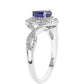 Anillo de Plata con Zafiro Azul Australiano y Topacio Blanco