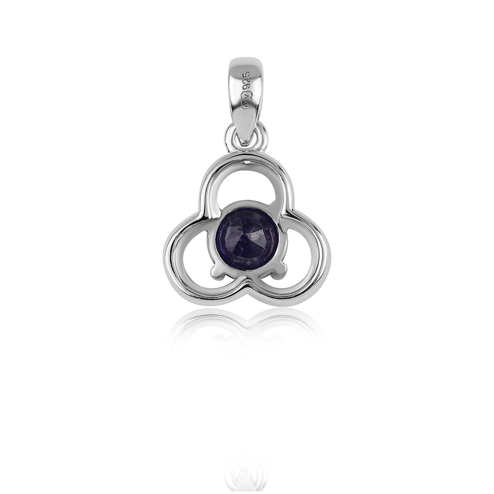 Colgante de Plata con Zafiro Azul Australiano y Topacio Blanco