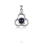 Colgante de Plata con Zafiro Azul Australiano y Topacio Blanco