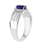 Anillo de Plata con Zafiro Azul Australiano y Topacio Blanco