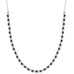 Collar de Plata con Zafiro Azul Australiano y Topacio Blanco