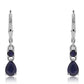 Pendientes de Plata con Zafiro Azul Australiano