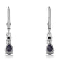 Pendientes de Plata con Zafiro Azul Australiano