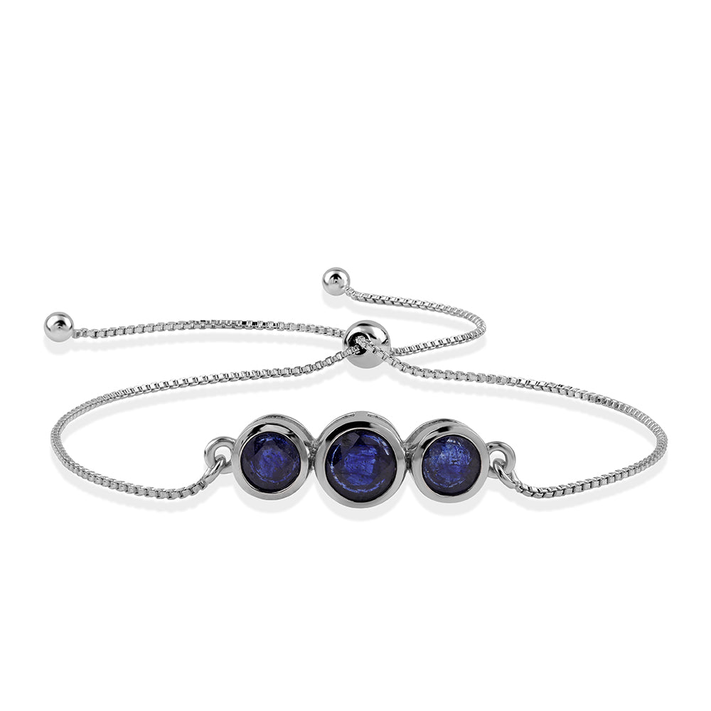 Pulsera de Plata con Zafiro Azul Australiano 1 