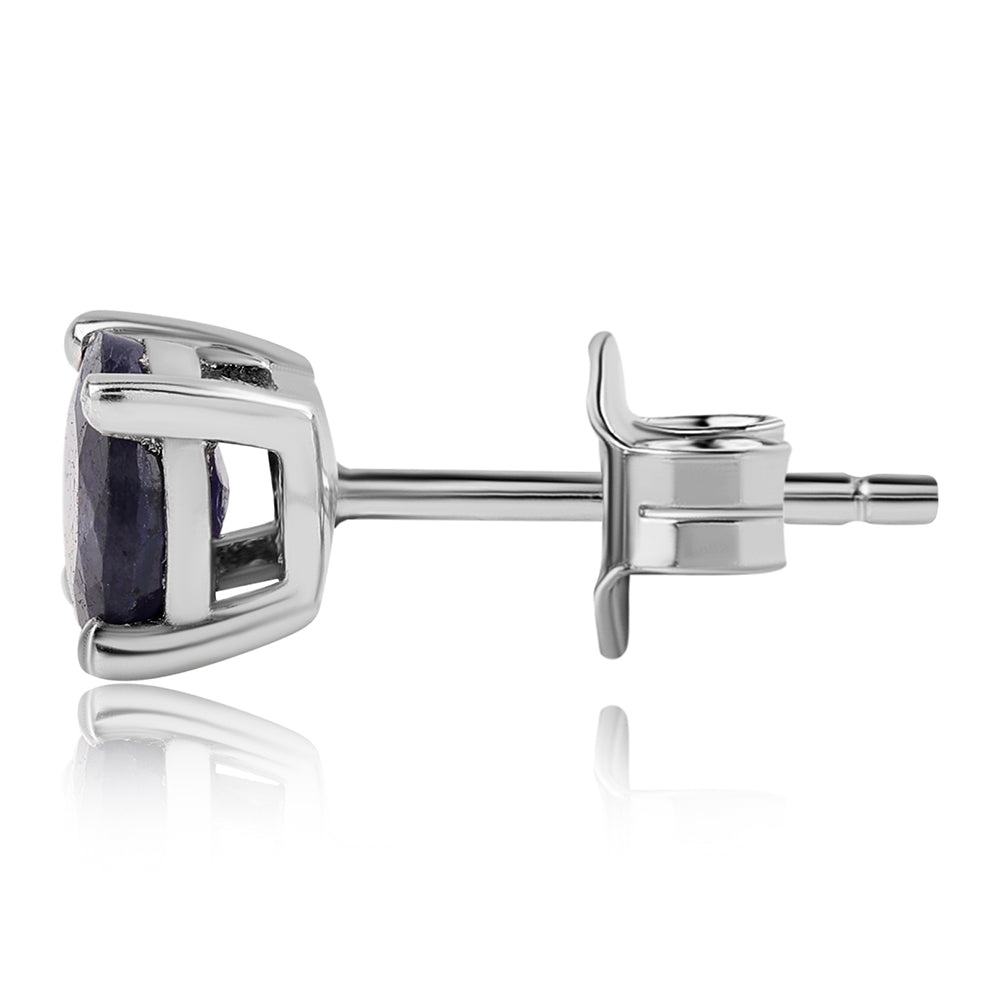 Pendientes de Plata con Zafiro Azul Australiano