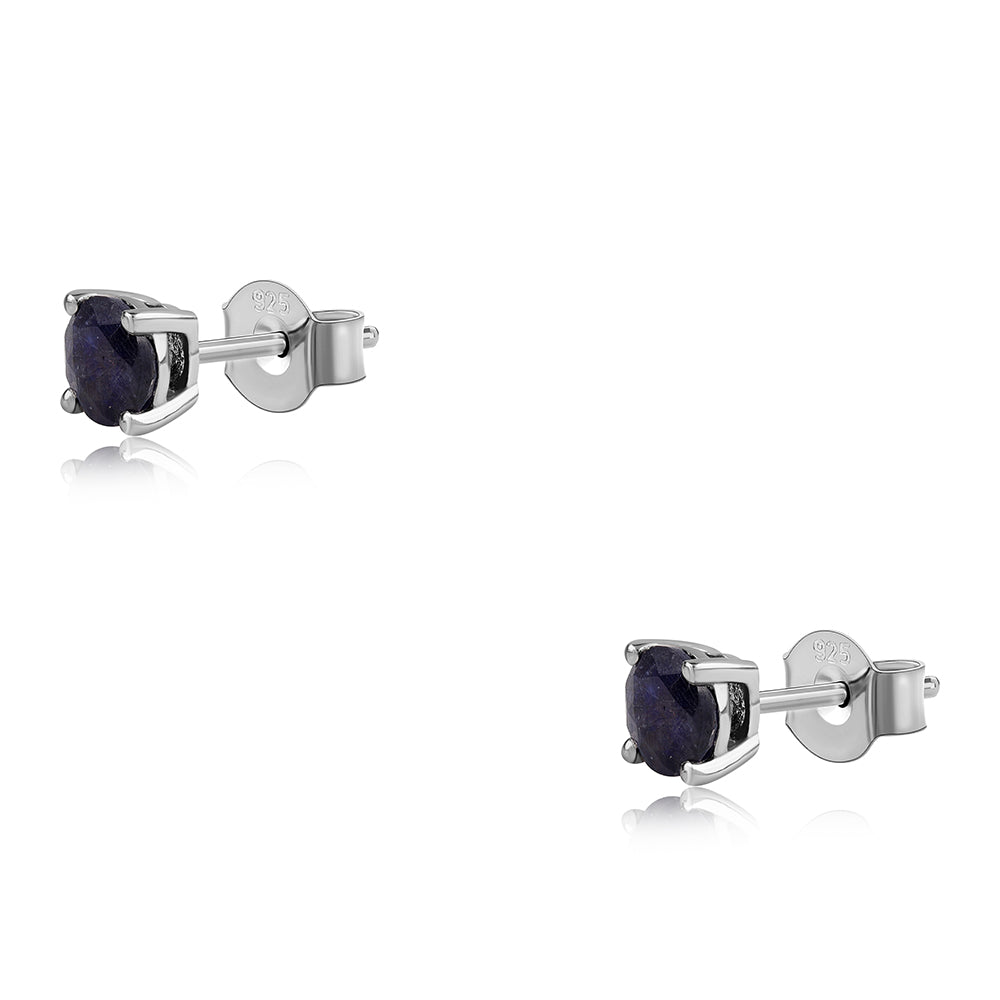 Pendientes de Plata con Zafiro Azul Australiano 1 