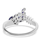 Anillo de Plata con Zafiro Azul Australiano y Topacio Blanco