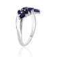 Anillo de Plata con Zafiro Azul Australiano y Topacio Blanco